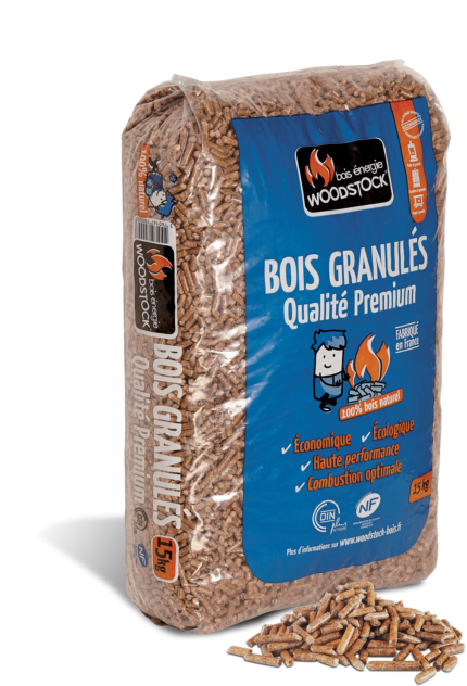 Granulés de Bois WOODSTOCK 1 Palette de 78 Sacs de 15 Kg