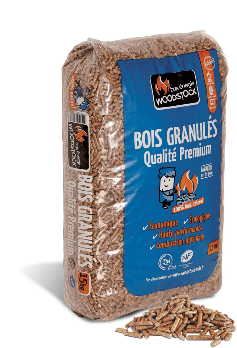 Granulés de Bois WOODSTOCK 1 Palette de 78 Sacs de 15 Kg