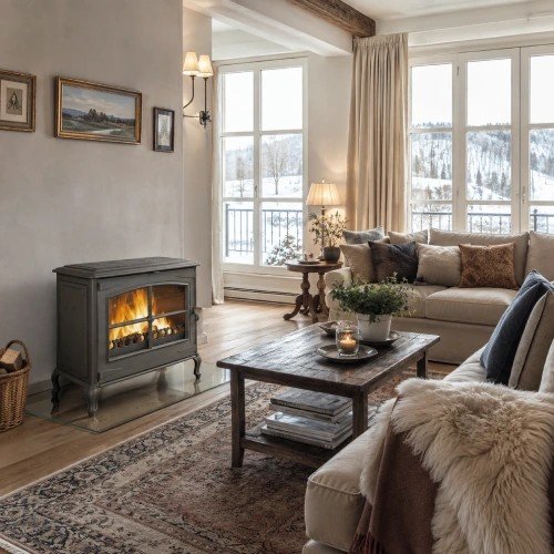 Poêle à bois Invicta Rustica 10 kW - Vue 3
