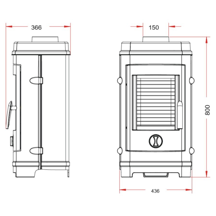 Poêle à bois Invicta Balami 7 kW - Vue 2