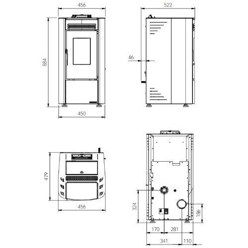 Poêle à granulés La Nordica Extraflame Ketty Evo 2.0 | 6,5 kW - Vue 2