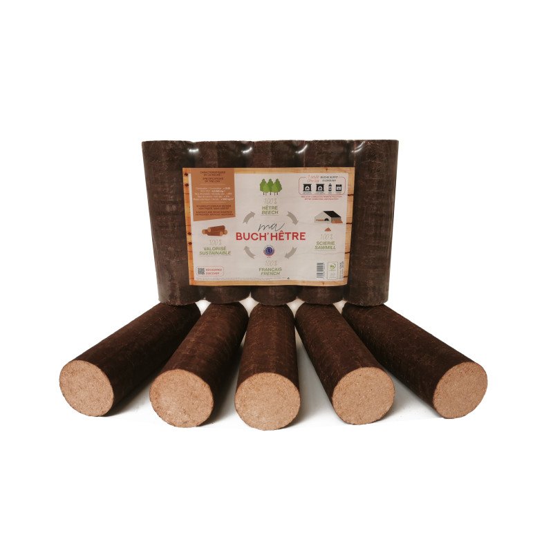 Bûches compressées 100% hêtre - Palette de 1040kg - Vue 4
