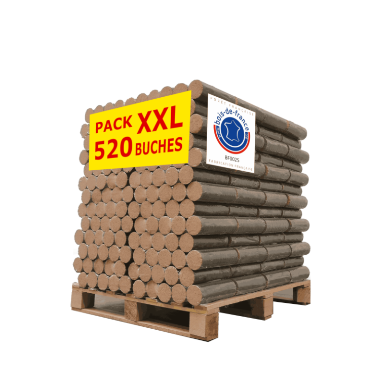 Bûches compressées 100% hêtre – Palette de 1040kg