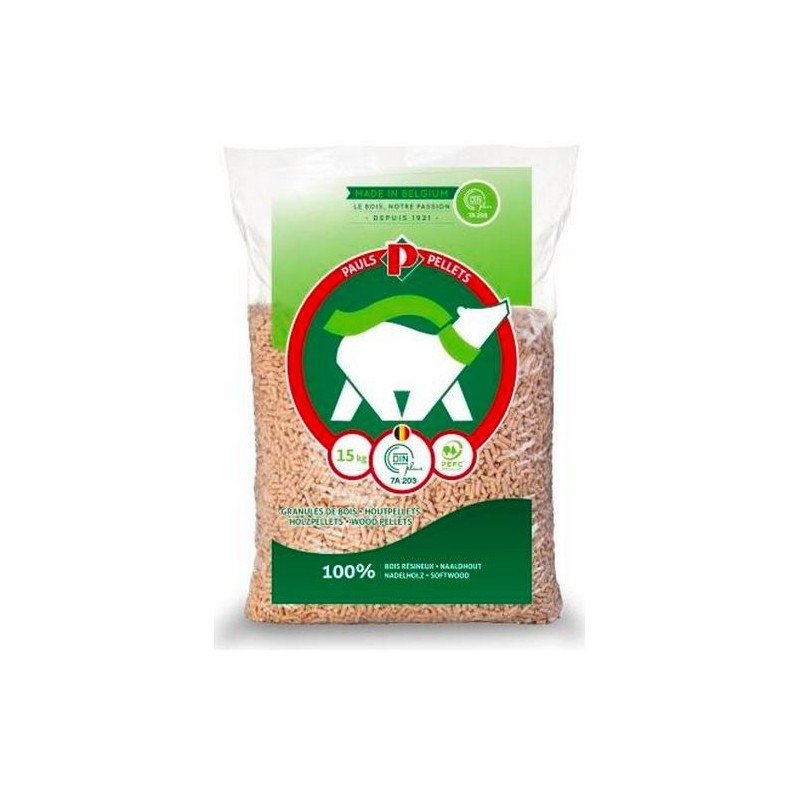 Demi palette de Granulés de bois PAULS Pellets 35 sacs - 525kg - Vue 2