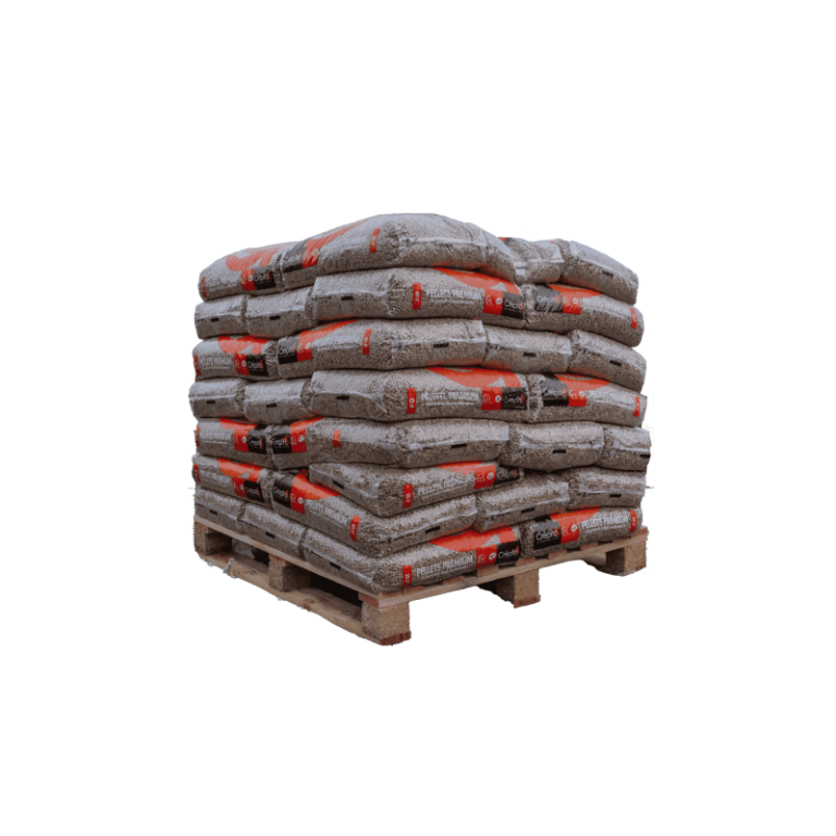 Demi-palette de granulés de bois sacs Crépito