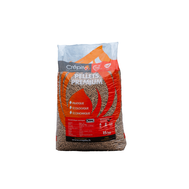 Granulés de bois Crépito (palette de 72 sacs - 1080kg) - Vue 3